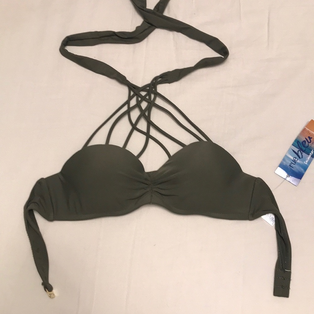 High neck top and high waisted bottoms